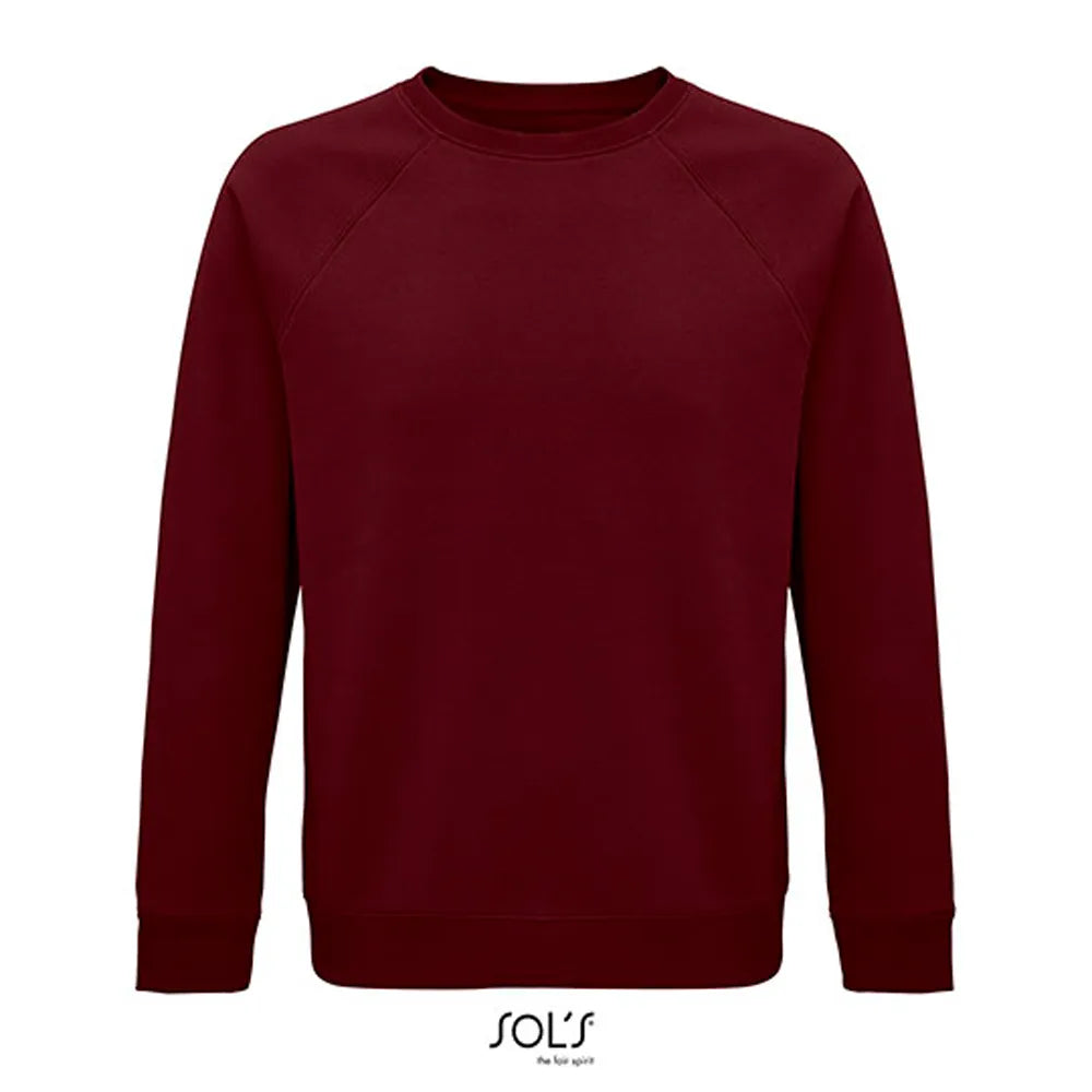 unisex space sweatshirt bio katoen burgundy 24l03567