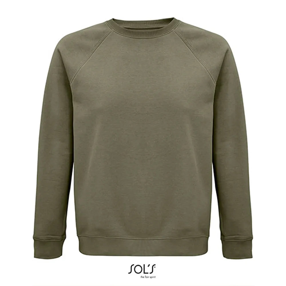 unisex space sweatshirt bio katoen khaki 24l03567