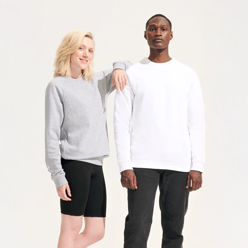 unisex space sweatshirt bio katoen sfeer foto lange mouwen 24l03567 