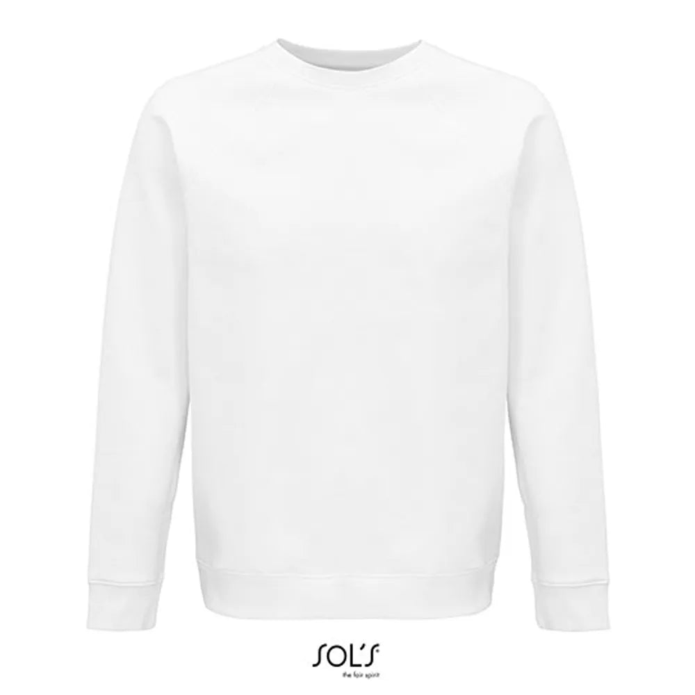 unisex space sweatshirt bio katoen wit 24l03567