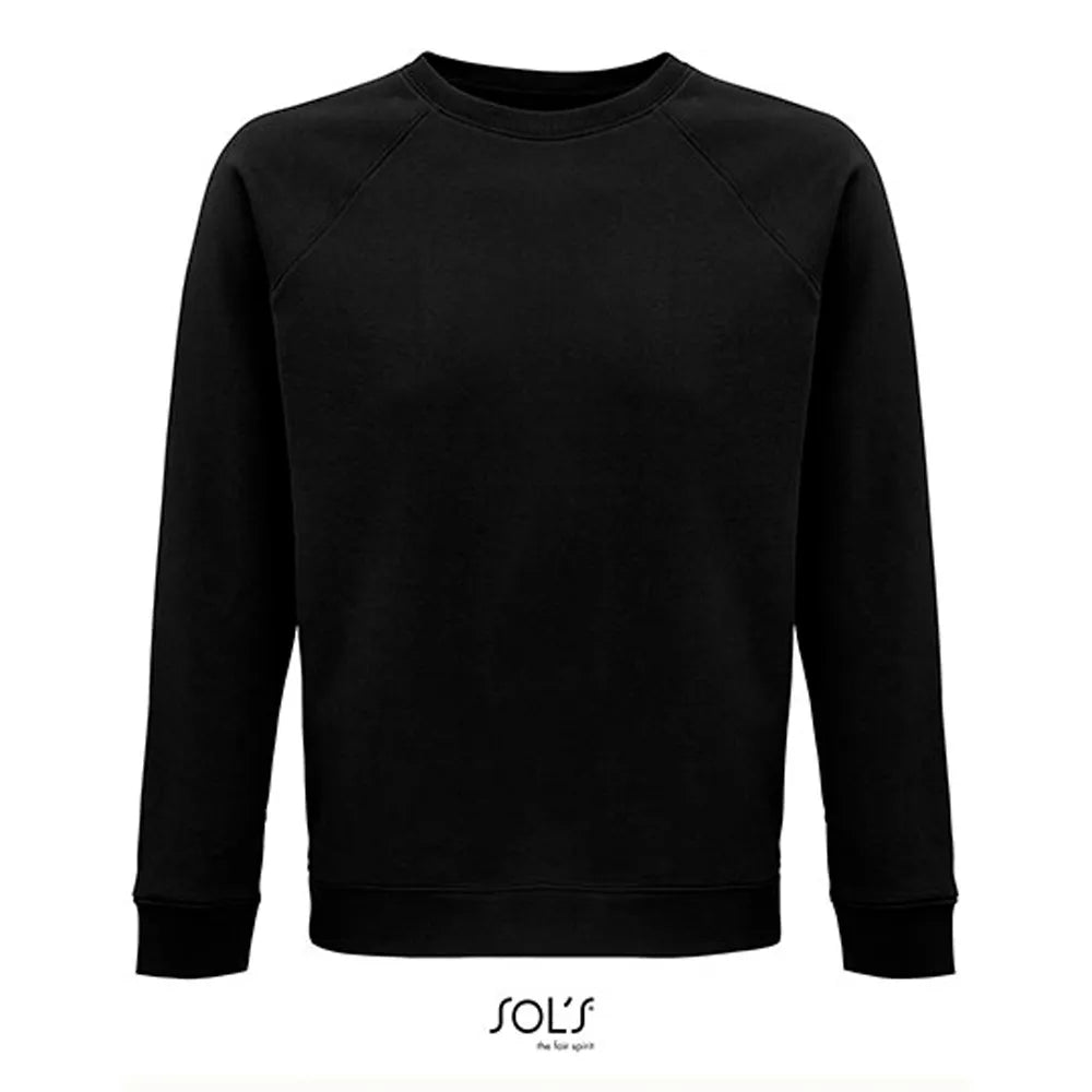 unisex space sweatshirt bio katoen zwart 24l03567
