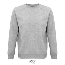 Unisex sweatshirt van biologisch katoen met raglanmouwen, Grijs gemêleerd - 24L03567
