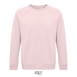 Unisex sweatshirt van biologisch katoen met raglanmouwen, Roze - 24L03567