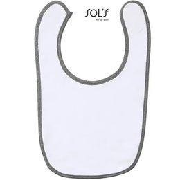 Sol's babyslabbetje, Wit en antraciet - 24L116