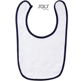 Sol's babyslabbetje, Wit en marineblauw - 24L116