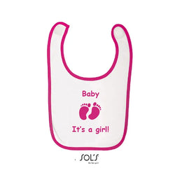 Sol's babyslabbetje, Wit en roze - 24L116