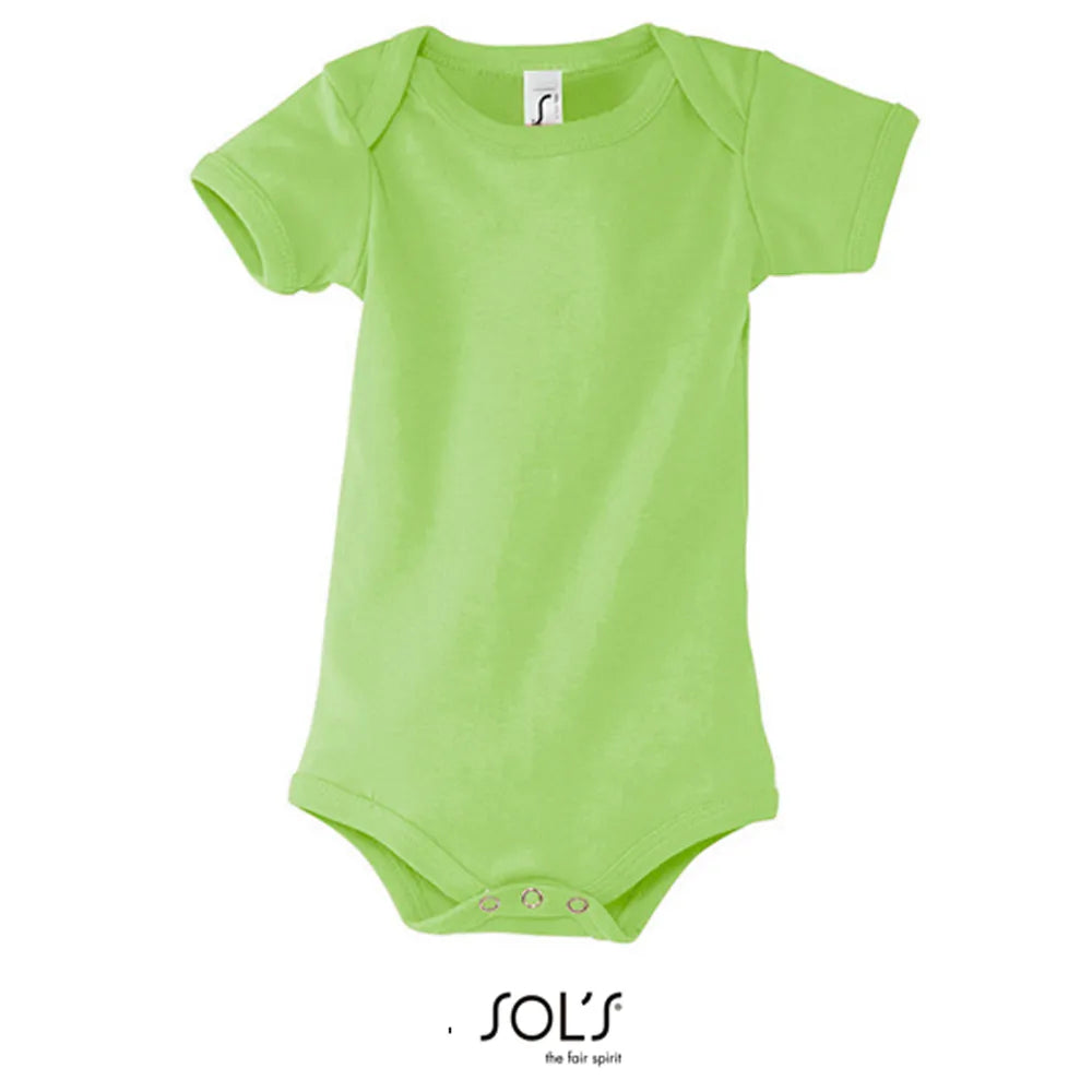 Sol's katoenen babyromper, Appelgroen - 24L118