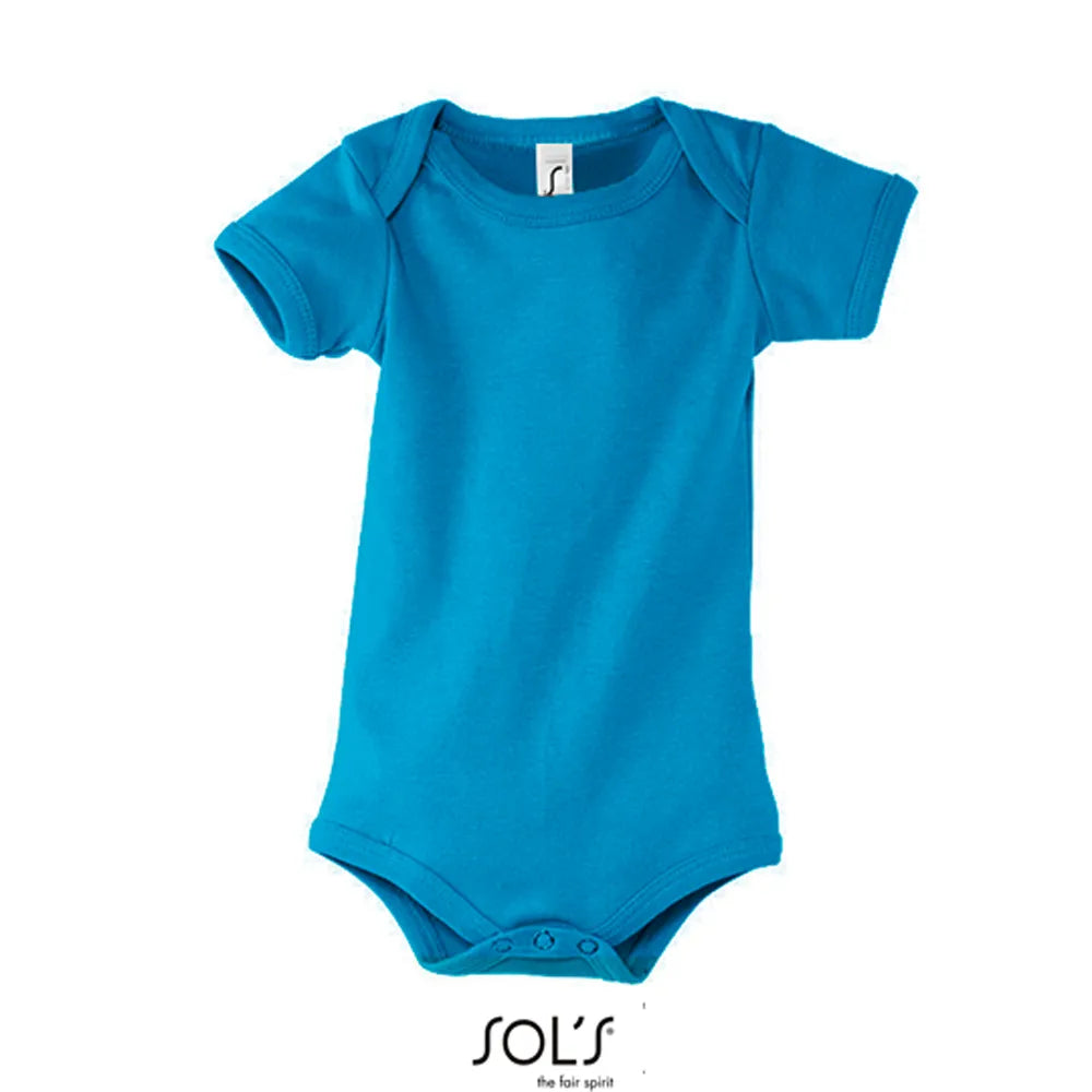 Sol's katoenen babyromper, Blauw - 24L118