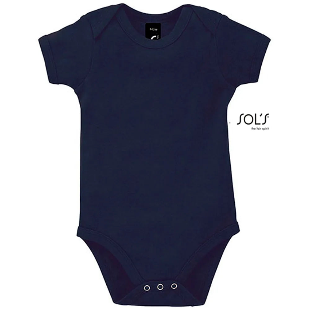 Sol's katoenen babyromper, Marineblauw - 24L118