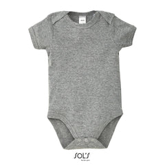 Baby rompertje van katoen – OEKO-TEX® en bedrukbaar - Melange Grijs