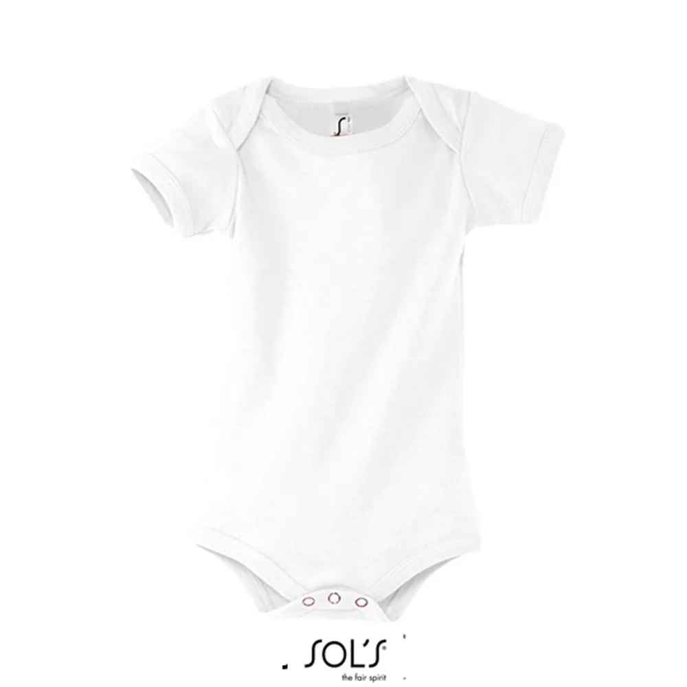 Sol's katoenen babyromper, Wit - 24L118