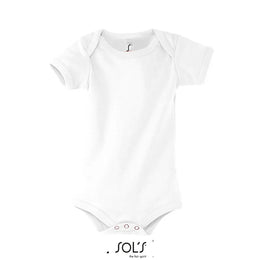 Sol's katoenen babyromper, Wit - 24L118