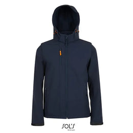 Sol's softshelljas met afneembare mouwen en capuchon, Marineblauw - 24LP01647