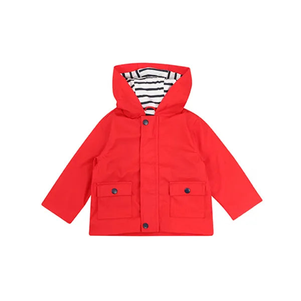 regenjas waterafstotend larkwood kind rood voorzijde 24lw035