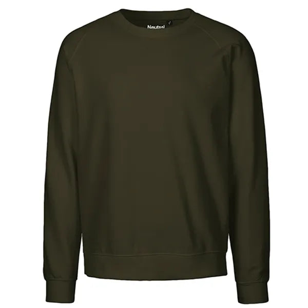 sweatshirt unisex neutral olijfgroen voorzijde 24ne63001