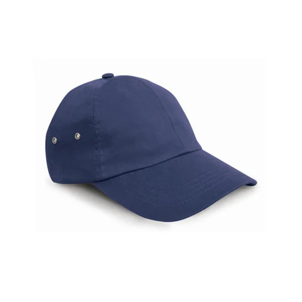 6-panel cap met laag profiel en metalen gesp, Blauw - 24RH63