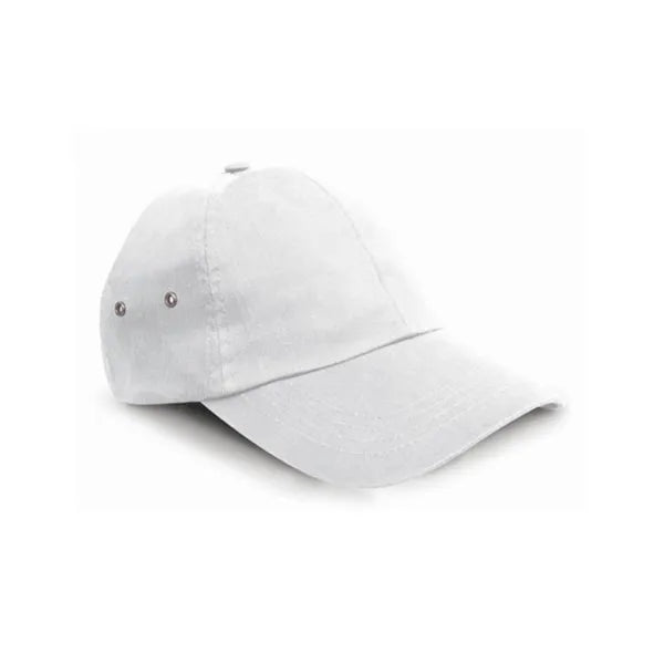 6-panel cap met laag profiel en metalen gesp, Wit - 24RH63