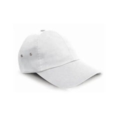 Stijlvolle 6-panel Cap met Laag Profiel en Metalen Gesp - Wit