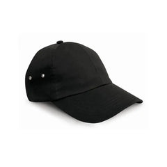 Stijlvolle 6-panel Cap met Laag Profiel en Metalen Gesp - Zwart