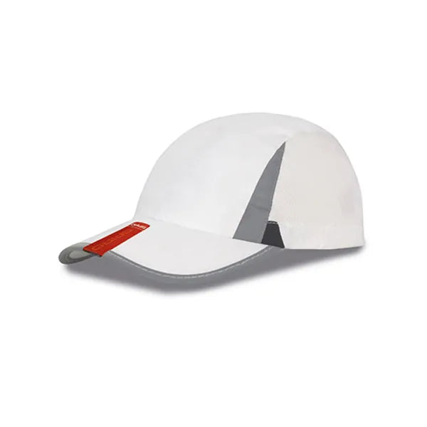 Cap in jockeystijl met mesh voor sport en ventilatie, Wit en grijs - 24RH86