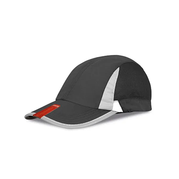 Cap in jockeystijl met mesh voor sport en ventilatie, Zwart en wit - 24RH86