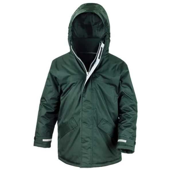 parka junior winterjas result core flessen groen voorzijde 24rt207j  