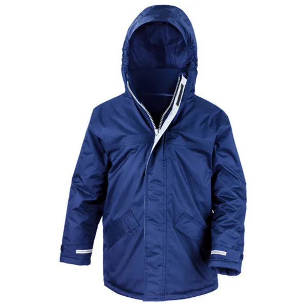 parka junior winterjas result core kobalt blauw voorzijde 24rt207j  