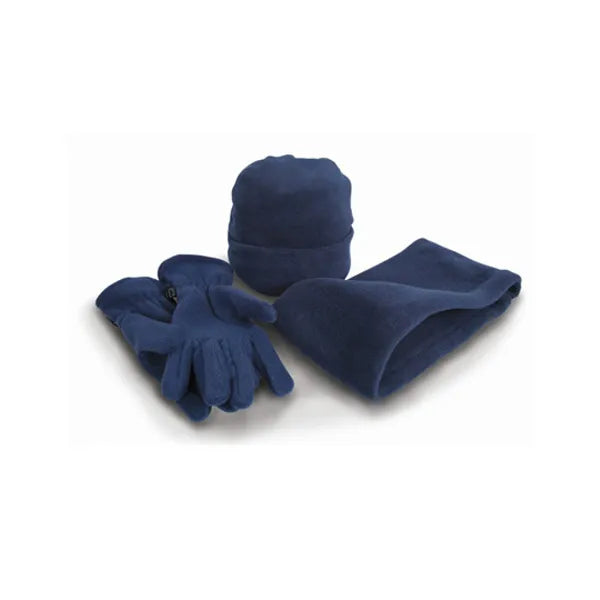 result fleece set sjaal navy 24rt40