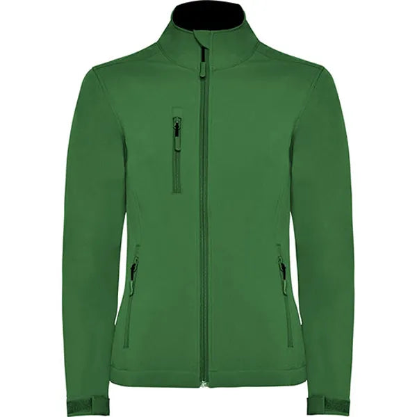 jas softshell slim fit roly flessen groen voorzijde 24ry6437