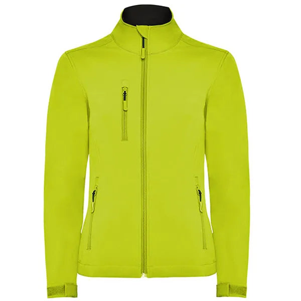 jas softshell slim fit roly lime punch voorzijde 24ry6437