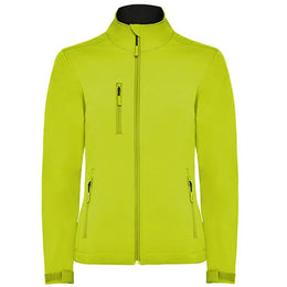 jas softshell slim fit roly lime punch voorzijde 24ry6437