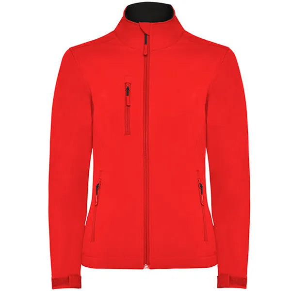 jas softshell slim fit roly rood voorzijde 24ry6437
