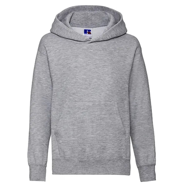 kids hooded sweatshirt russell grijs voorzijde 24z575nk