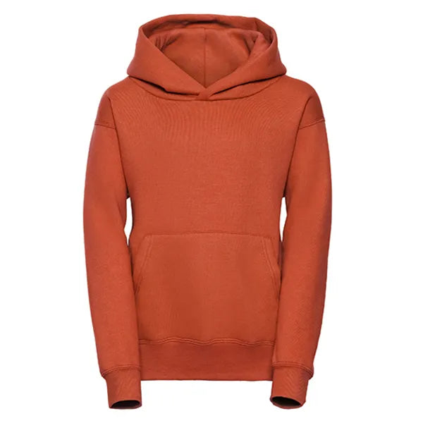 kids hooded sweatshirt russell oranje voorzijde 24z575nk