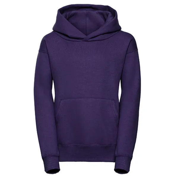 kids hooded sweatshirt russell paars voorzijde 24z575nk