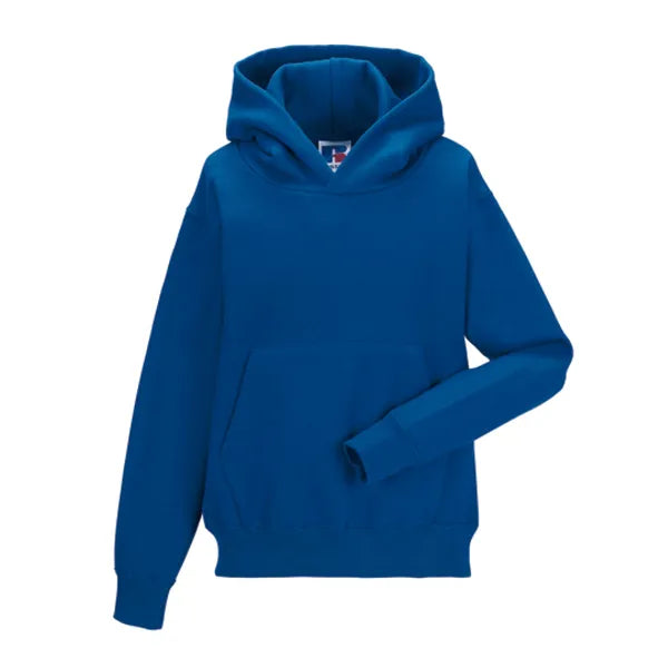 kids hooded sweatshirt russell royal blauw voorzijde 24z575nk