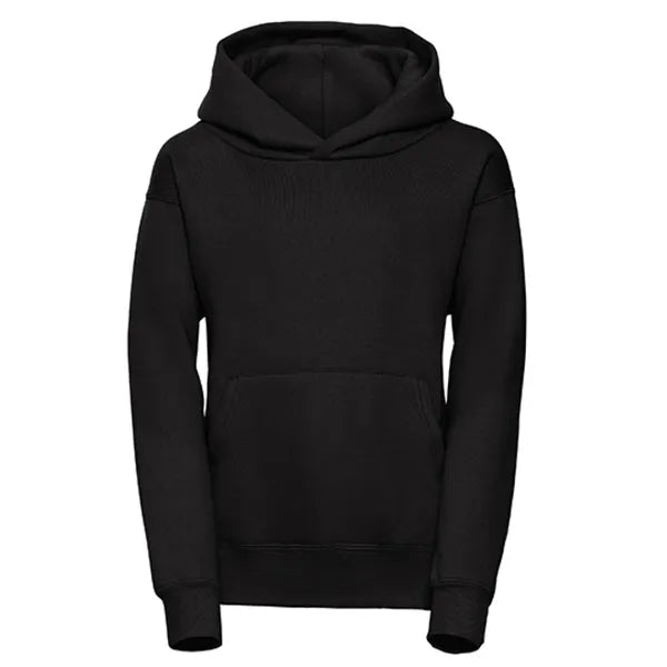 kids hooded sweatshirt russell zwart voorzijde 24z575nk