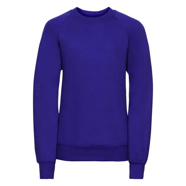 kids classic sweatshirt russell bright blue voorzijde 24z762k