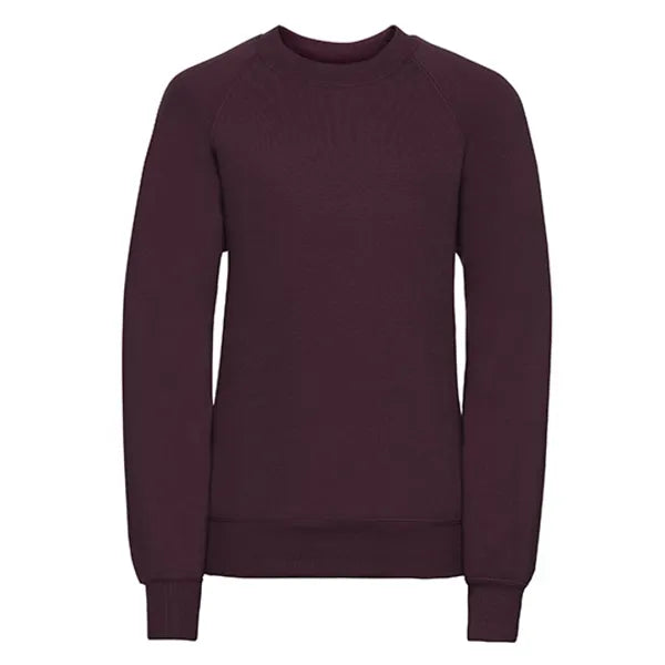 kids classic sweatshirt russell burgundy voorzijde 24z762k