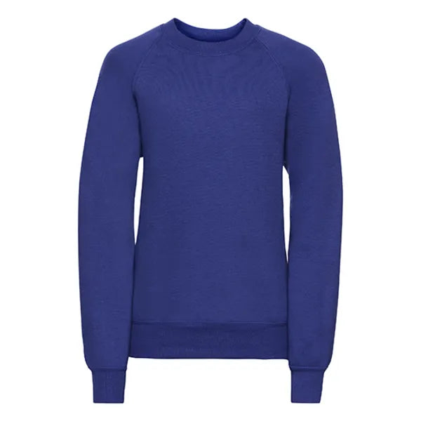 kids classic sweatshirt russell kobalt blauw voorzijde 24z762k