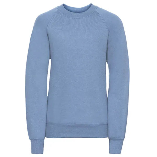 kids classic sweatshirt russell sky blue voorzijde 24z762k