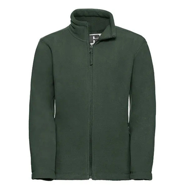 fleece jas polyester russell kind flessen groen voorzijde 24z8700k