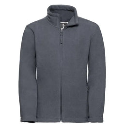 fleece jas polyester russell kind grijs voorzijde 24z8700k