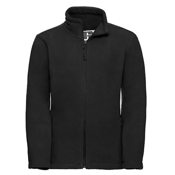 fleece jas polyester russell kind navy voorzijde 24z8700k
