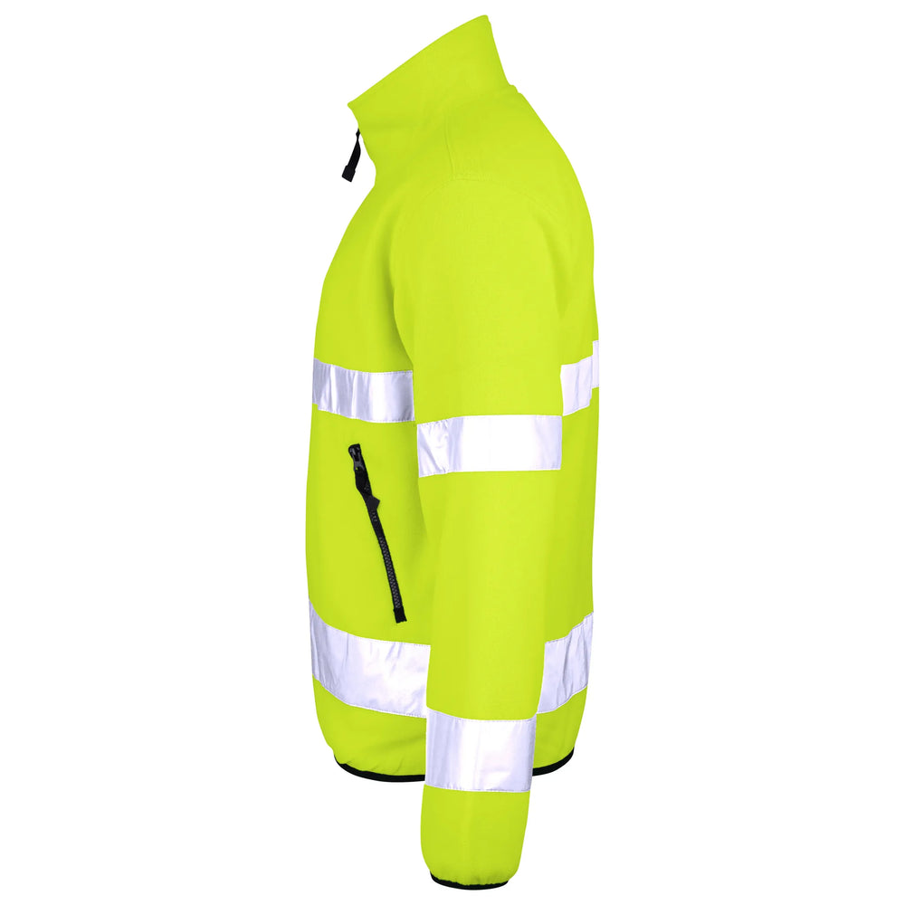 jacket fleece high visibility  duimgaten geel linkermouw 255502