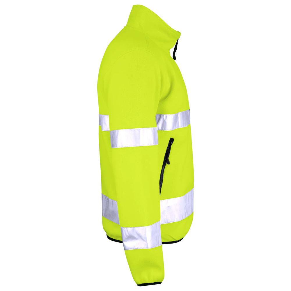  jacket fleece high visibility  duimgaten geel rechtermouw 255502