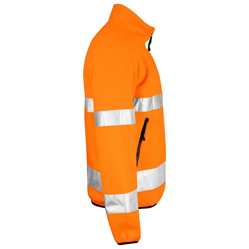 jacket fleece high visibility duimgaten oranje rechtermouw 255502