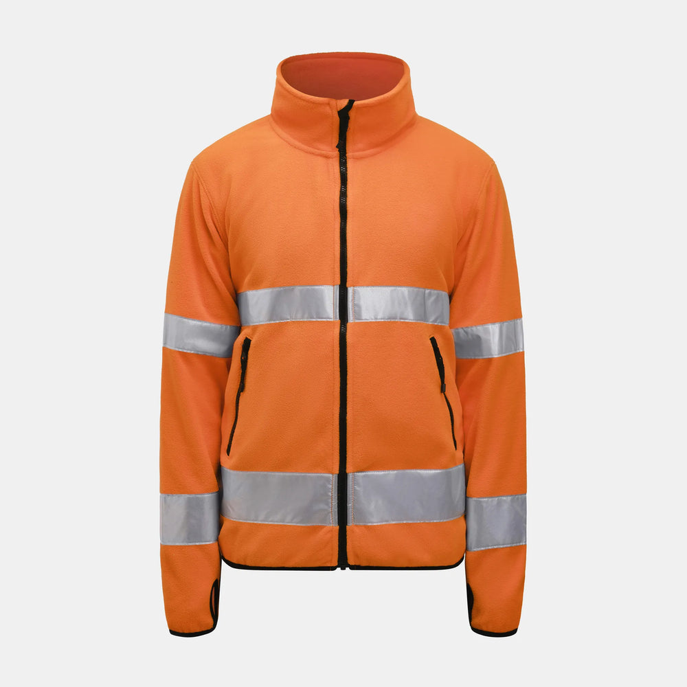 jacket fleece high visibility duimgaten oranje 255502