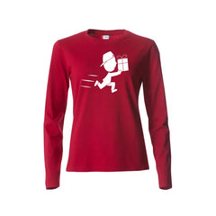 T-shirt Basic met Lange Mouwen van Clique - Rood
