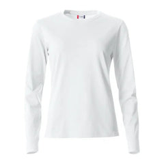 T-shirt Basic met Lange Mouwen van Clique - Wit